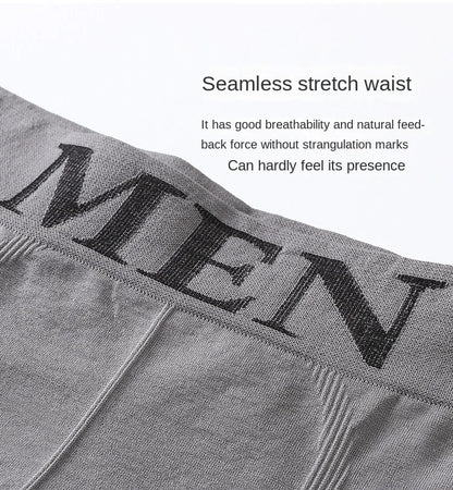 5PCS Thin High Elastic Men's Boxers Comfortable Plain Color Boxer Briefs Breathable Solid Underpants for Men