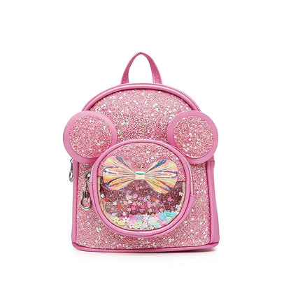 Cute Sequin Backpack for Girls - Cartoon Princess Kindergarten Schoolbag - ZOOMNSTORE