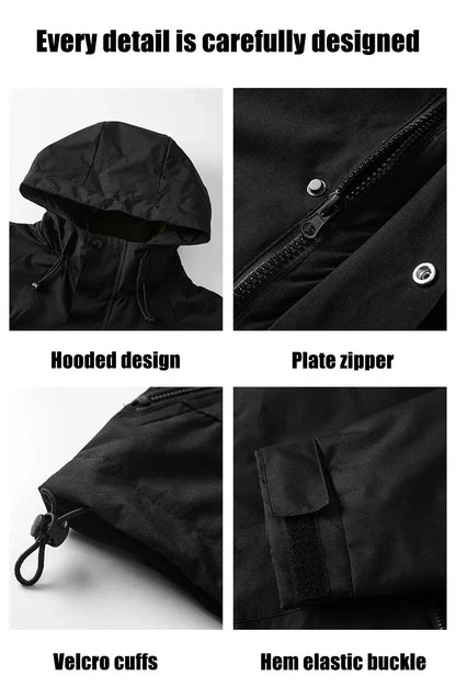 Men Women Waterproof Hiking Jacket Windproof Camping Windbreakers Oilproof Fishing Trekking Jacket Autumn Spring Sport Rain Coat