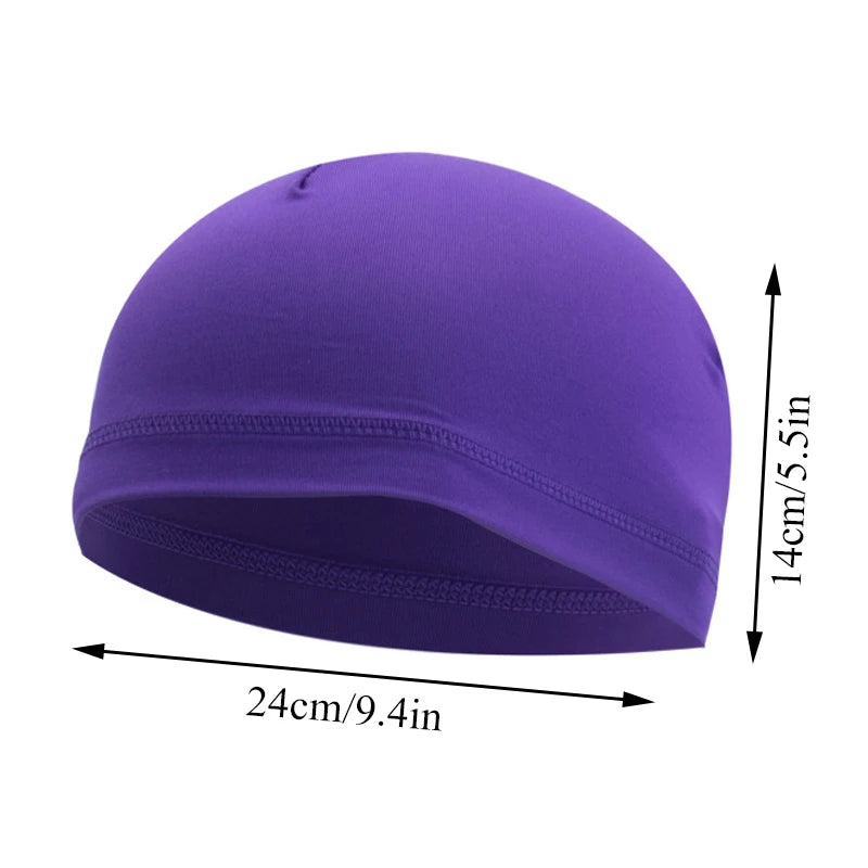 Mens Womens Quick Dry Sweat Wicking Beanie Cap Stretchable Cycling Skull Skull Cap Bandana Helmet Liner Hat For Outdoor Sport