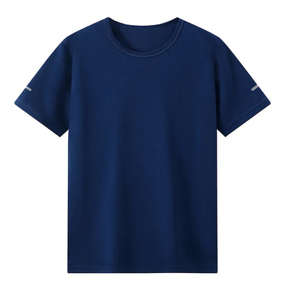 1/4piece Spring/Summer Youth Plus Size 13-16 Years Old Quick Drying Sports Short Sleeved T-shirt Versatile Top For Boys And Girl