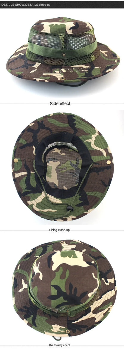 Camo Boonie Hat – Tactical Bucket Hat for Fishing, Hiking & Hunting