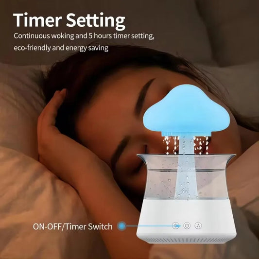 Aromatherapy Humidifier - Relax Cloud Rain Diffuser with Colorful Ultrasonic Lamp - ZOOMNSTORE