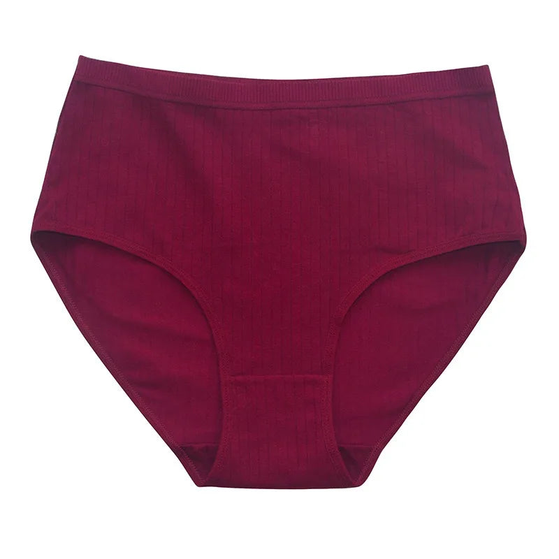 2Pcs/Set Women High Waist Cotton Panties Soft Stretch Tummy Control Ladies Rib Knit Underwear Sexy Lingerie Comfort Briefs S-XXL