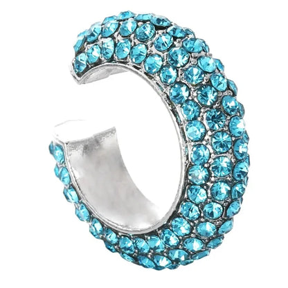 2025 New Fashion Pearl Ear Cuff Bohemia Stackable C Shaped CZ Rhinestone Small Earcuffs Clip Earrings for Women Wedding Jewelry