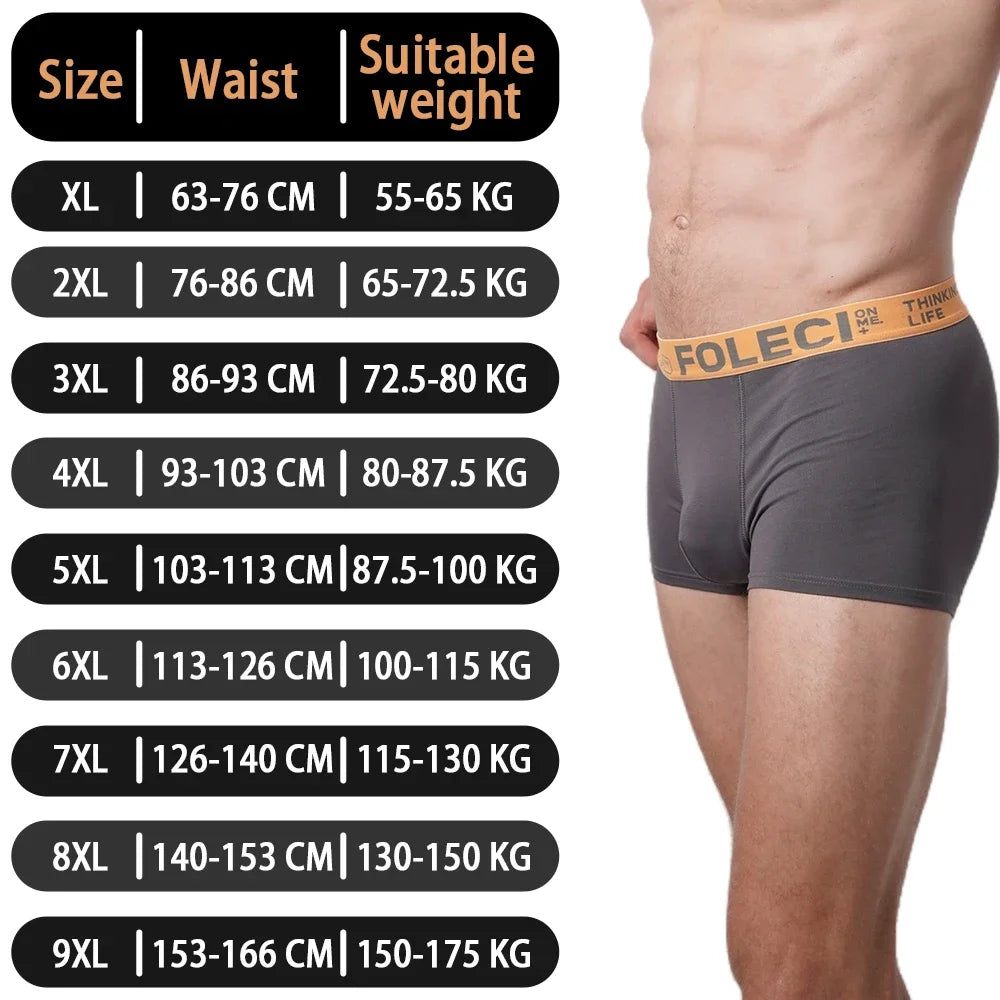 2025 Men's Cotton Underwear Boxers Breathable Stretch Underpants Shorts Soft Man Boy Youth Boxershorts Oversized Panties XL-9XL