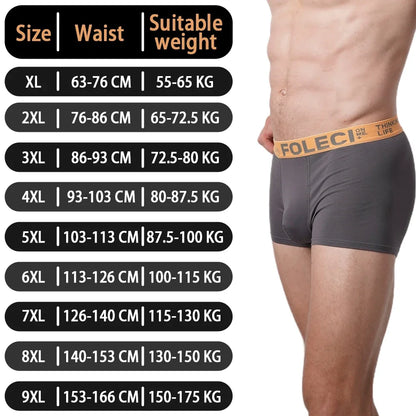 2025 Men's Cotton Underwear Boxers Breathable Stretch Underpants Shorts Soft Man Boy Youth Boxershorts Oversized Panties XL-9XL