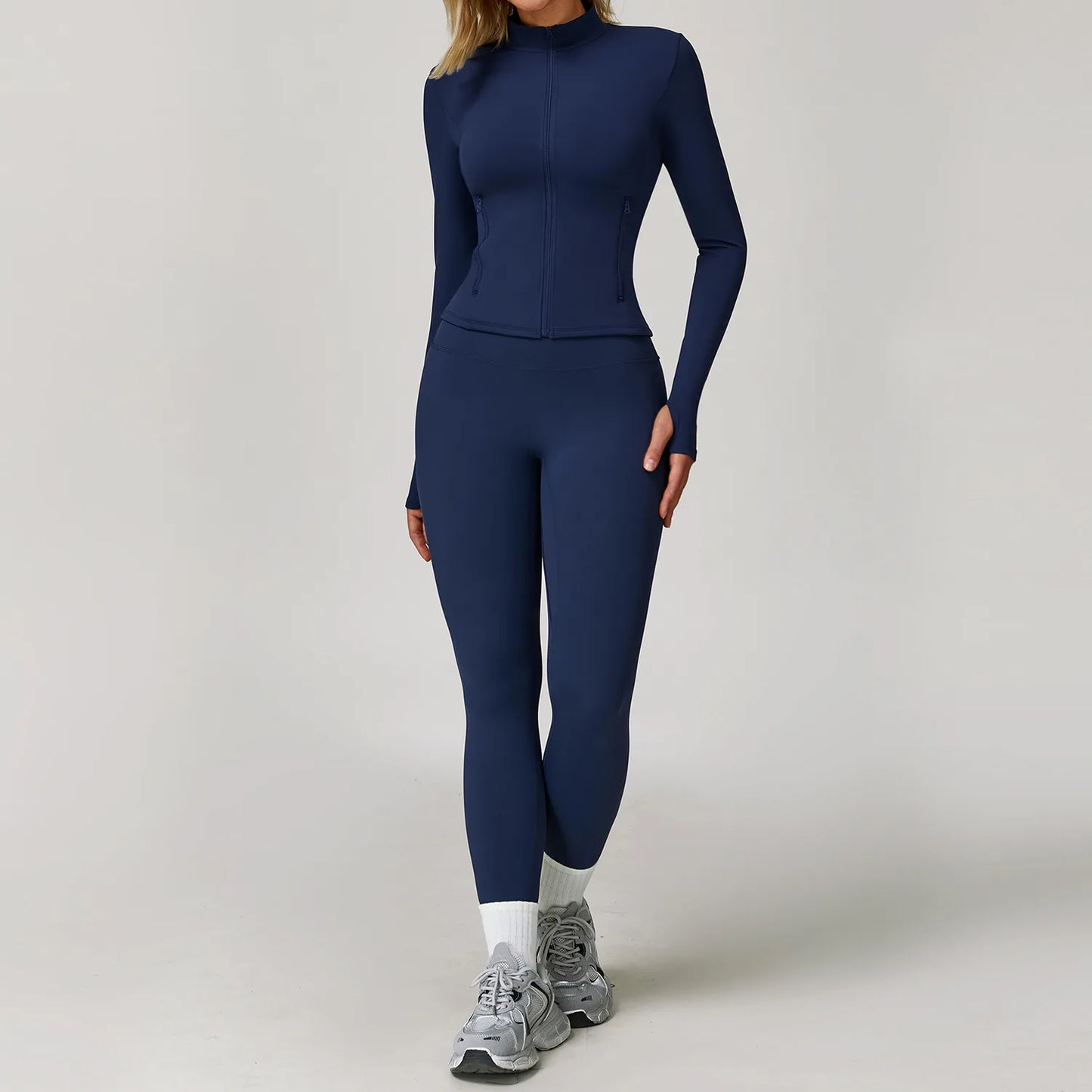 Women Yoga Sports Set - Running Fitness Outfit with Super Elastic, Breathable Gym Tracksuit