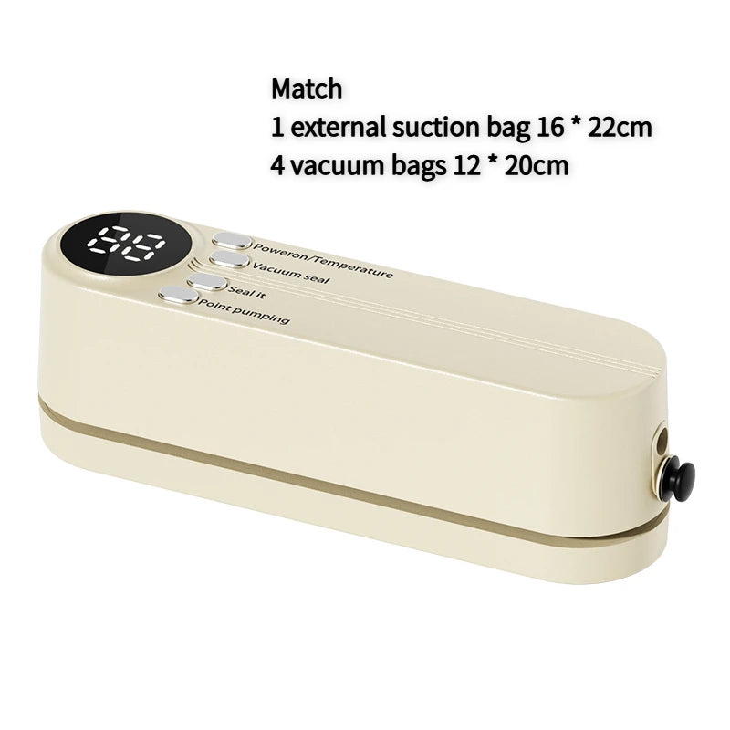 Mini Vacuum Sealer Wireless USB Portable Food Sealing Machine - Automatic Handheld Device
