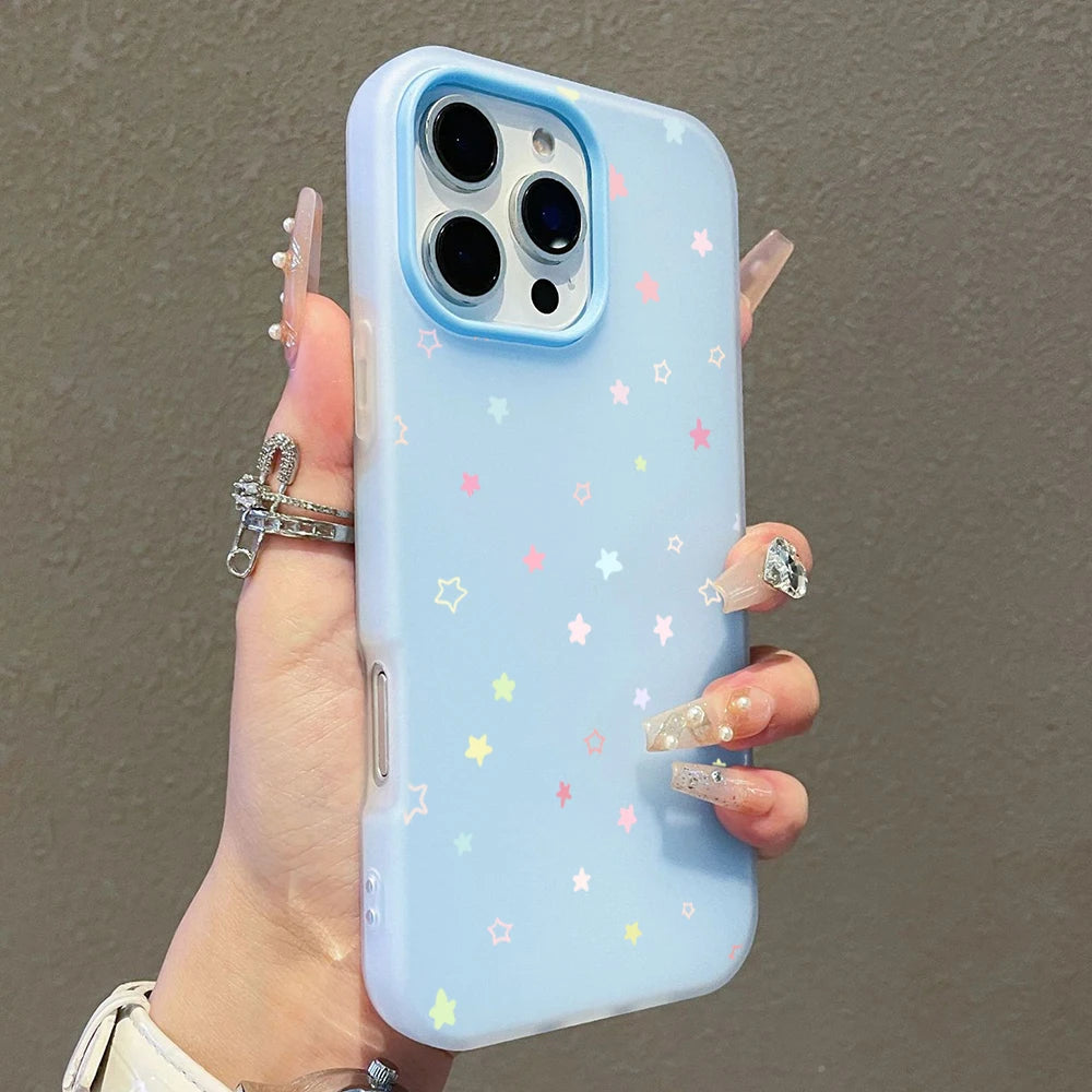 Cute Colorful Star Case for Samsung Galaxy S26 S25 S24 S23 Ultra A57 A37 A56 A55 A54 A53 A17 5G A36 A35 A34 S21FE S22 Plus Cover