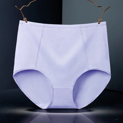 3pcs Pure Cotton Brief Female Solid Panties Girls High Waist Comfort Underpants Lady Plus Size Underwear Women Ventilate Pantys