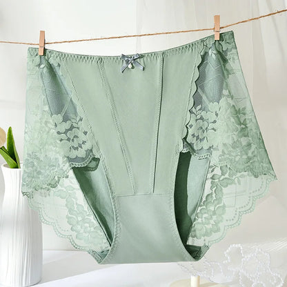 New Plus Size Lace Panties   High Waist Modal Underwear for Women 60-105kg Summer Thin  Sexy