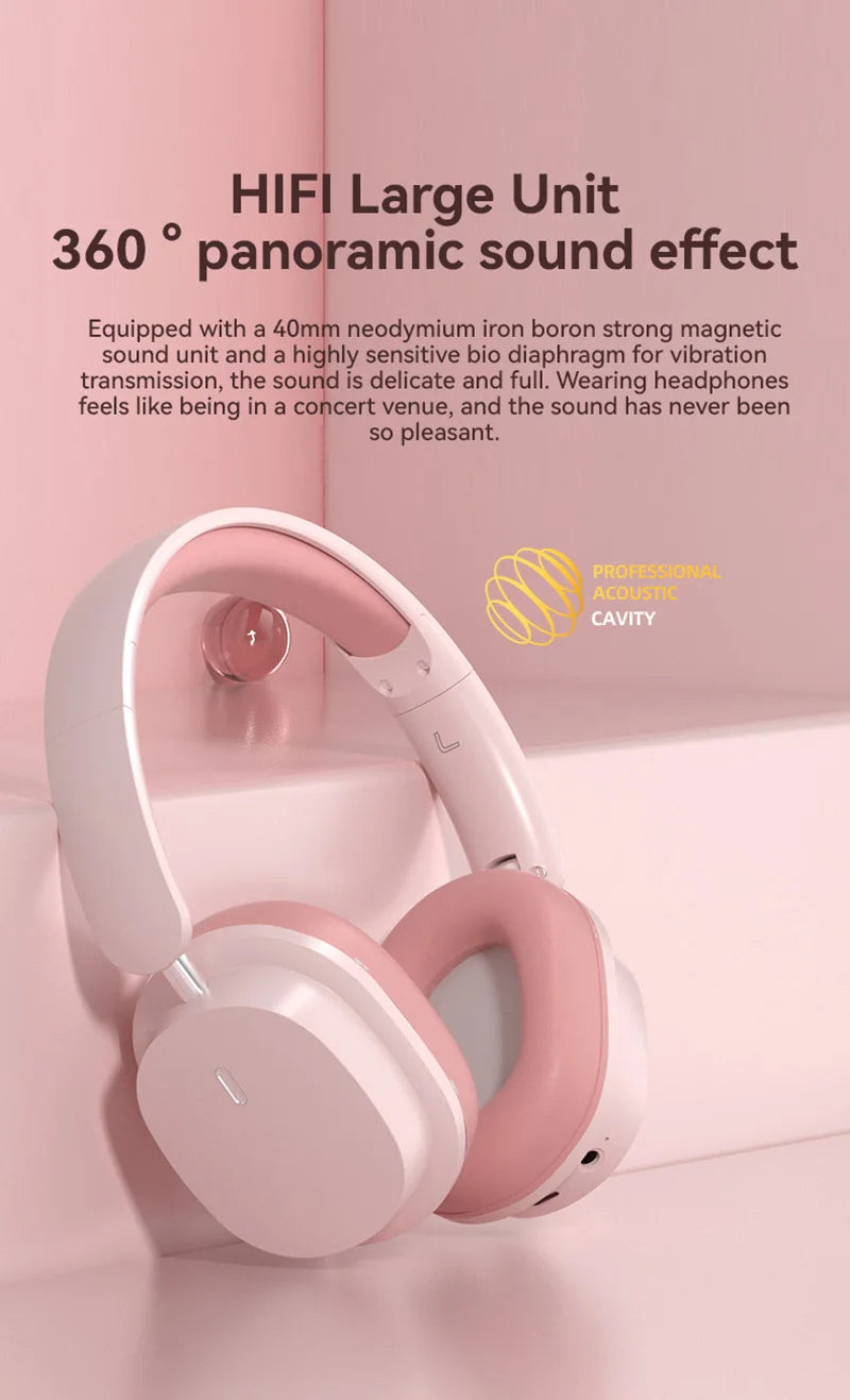 2026 New Foldable Headset Wireless Bluetooth Earbuds Head Mounted Noise Cancelling Earphones Sports with Mic Music Headphones