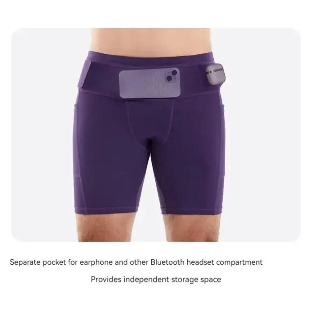 Summer New  Men's 3.0 Multipocket Compression Shorts Quick Dry Marathon Running Jogging Cycling Fitness Exercise Tight Shorts