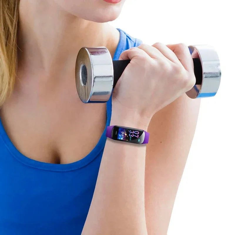Lenovo Smart Bracelet C1 Plus Bluetooth Fitness Tracker Sports Step Counting Heart Rate Blood Pressure Monitor Waterproof Unisex