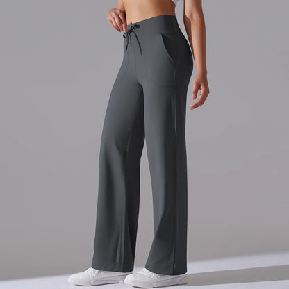 Yoga Straight Leg Sweatpant Straight Leg Women's Loose Tracksuit Pants Wide Leg Outdoor Gym Runing Casual Tracksuit Pants