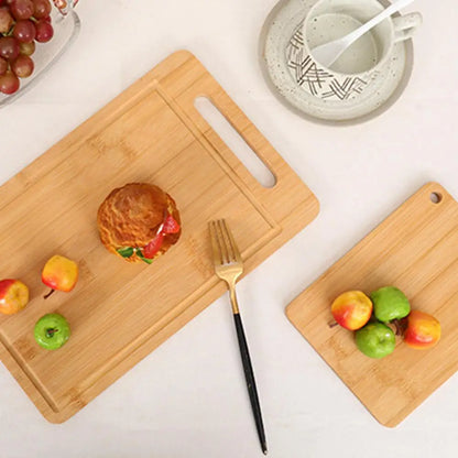 Bamboo Cutting Board – Double Sided Kitchen Cutting Board | Thick Durable Wood Chopping Block
