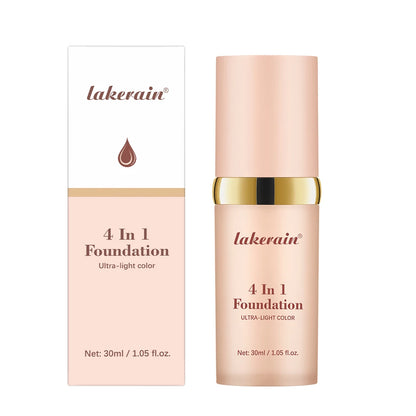 Color Changing Foundation 4 In 1 Moisturizer Longwearing Waterproof Concealer Even Skin Toning Sunscreen Spf 30 Whitening Makeup