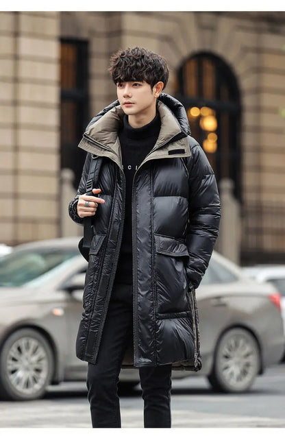 Down Jacket For Men Winter 2024 Luxury brand Fluffy Jacket Youth Student Puffer Coat Women With Hood Clothing Man Down Coat Long