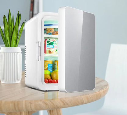 12L Portable Mini Refrigerator Student Dormitory Heating And Cooling Cosmetics Car Home Dual-Use Refrigeration And Preservation