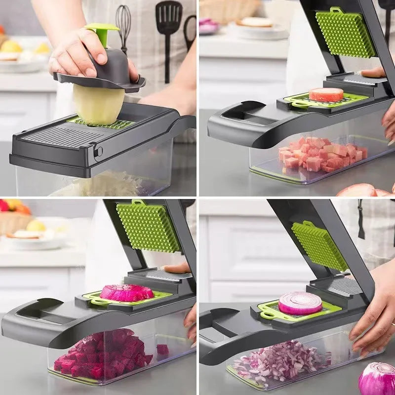 16-Piece Vegetable Chopper Set – Slicer, Dicer, Grater & Peeler