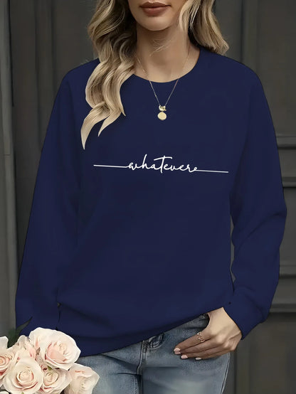 Women's Casual Heart Print Pullover Sweatshirt Geometric Design Long Sleeve Round Neck Machine Washable Regular Fit for Autum