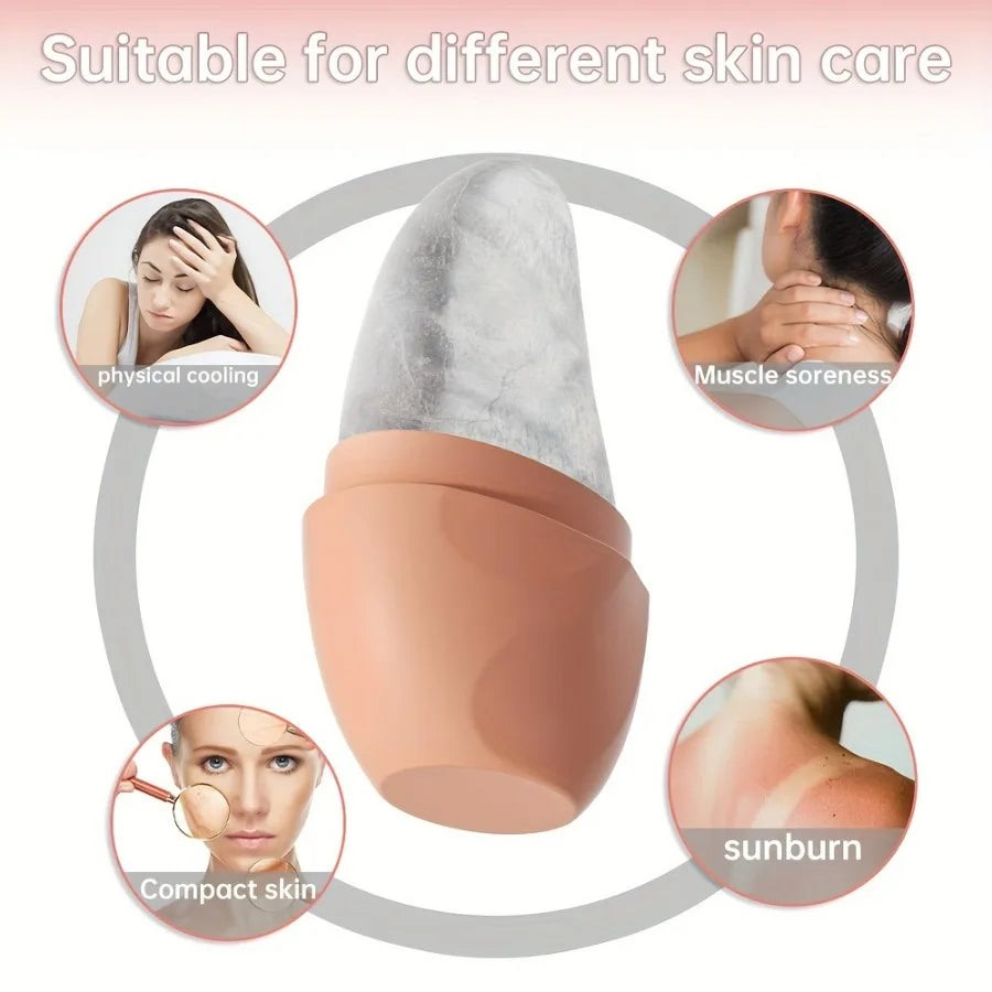 1pc Silicone Face Ice Roller Mold, Reusable Tray for Skincare, Holiday Beauty Tool for Christmas Halloween Easter