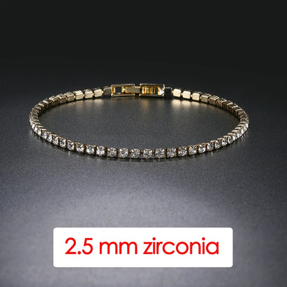 Luxury Crystal Tennis Bracelet Hip Hop Bracelet for Men Homme Trendy Punk Zirconia Couple  Chain on The Hand Streetwear Jewelry
