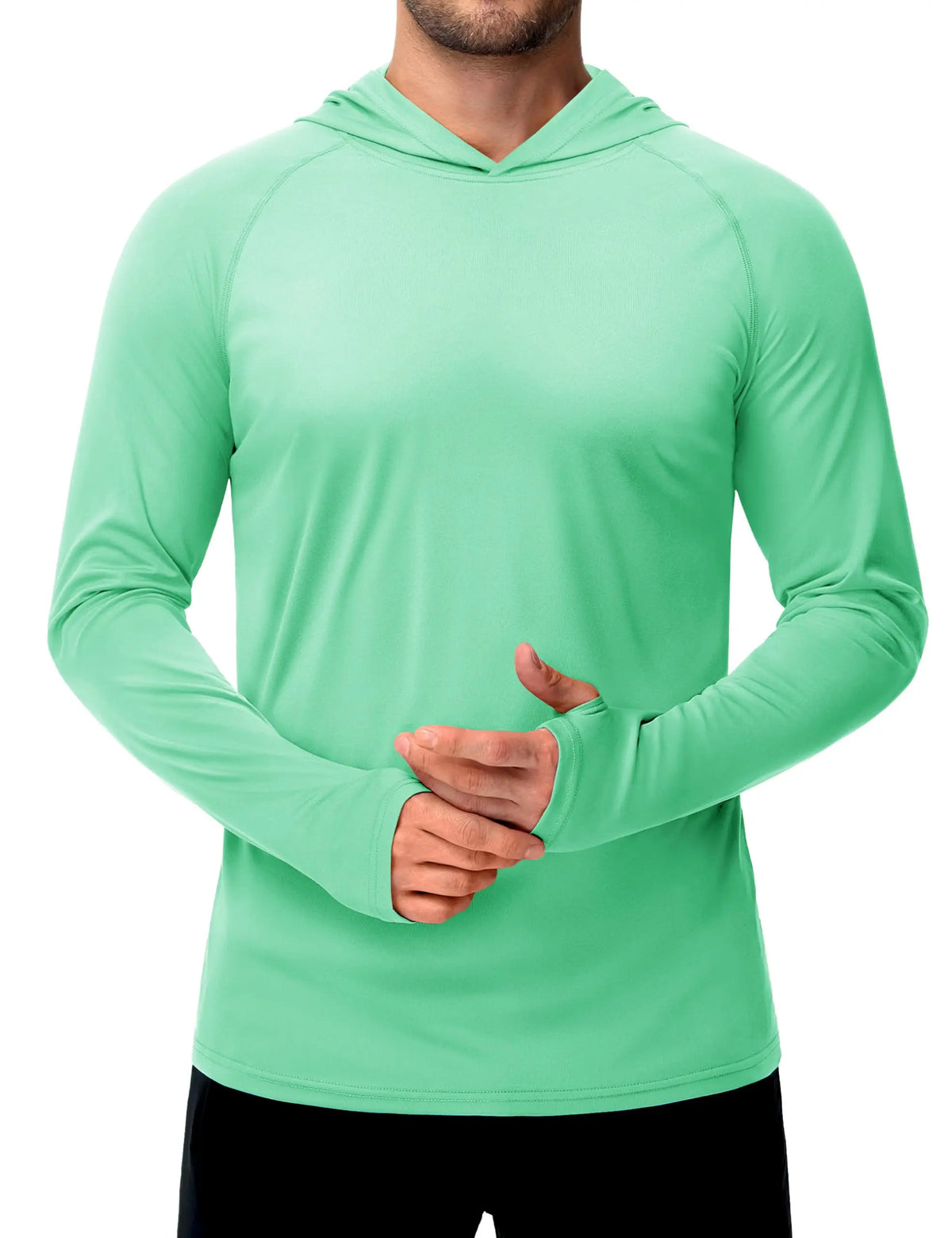 TACVASEN Sun Protection T-Shirts Mens Long Sleeve Hoodie Casual UV-Proof T-Shirts Breathable Lightweight Quick Dry T-Shirts Male