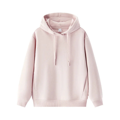 Semir Hoodie Women Fleece Lined Thermal Antibacterial Loose Fit Solid Color 2025 New Winter Casual Pullover