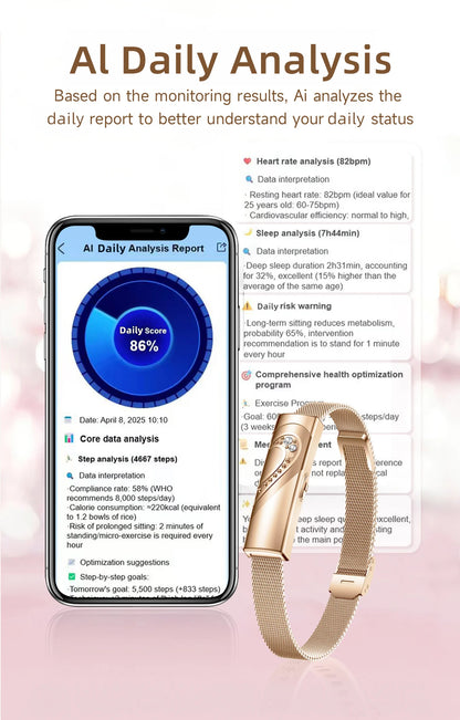 LIGE New Smart Bracelet Real-time Heart Rate Monitoring Sports Fitness Tracker Wristband Waterproof Smart Watch For Couple Gift