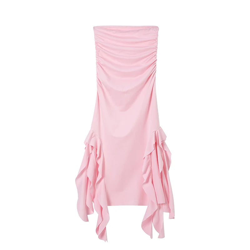 One Shoulder Dress - Slim Fit Summer Fashion Bra Wrap Ankle Length Dress