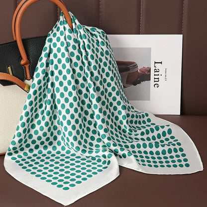 Luxury Silk Square Scarf - 70cm Satin Neck Tie  Hair Bandana for Women