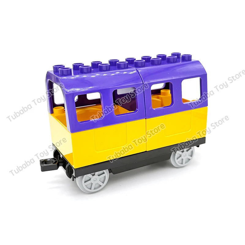 Kids Train Track Blocks – DIY Railway Toy Set With Large Plastic Bricks & STEM Gift