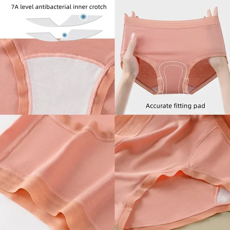 3Pcs Modal Women's Panties Lengthened Inner Crotch Female Briefs Underwear Underpants M-XXL 7A Level Antibacterial Sexy Soft Fit
