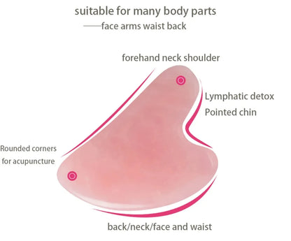Natural Stone Jade Gouache Scraper Rose Quartz Facial Gua Sha Tools Face Lifting Massager Firm Skin Care Guasha Board Massager