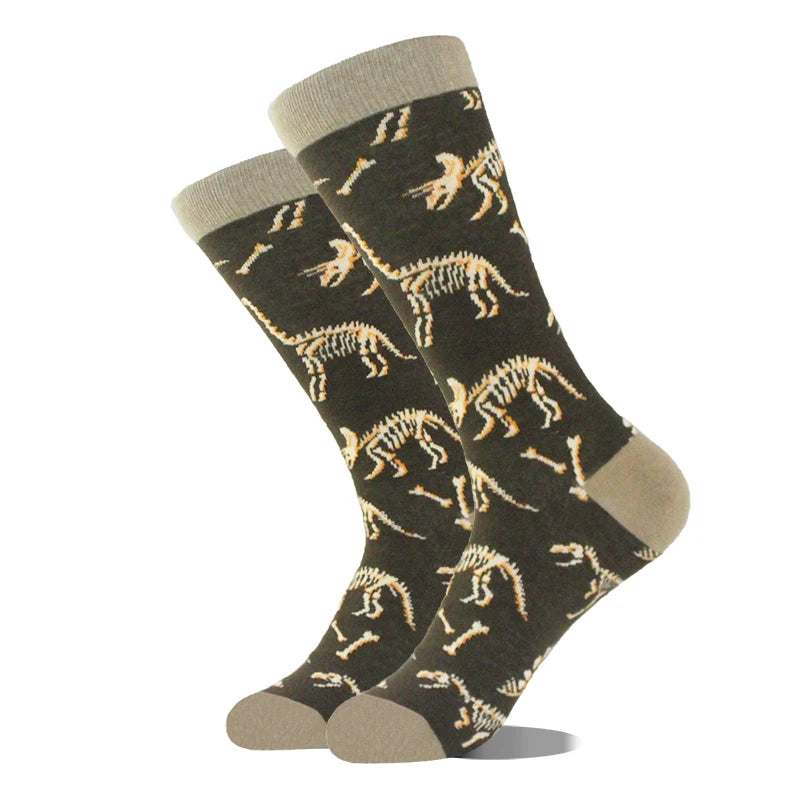Funny Alien Shark Cotton Socks - Unisex Novelty Crew Socks