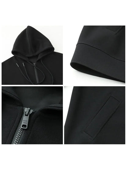 CHIC VEN Women Sweatshirts Hoodies Solid Loose Casual Hooded Female Tops Lady Coat Medium Length Overcoat Spring Autumn 2025