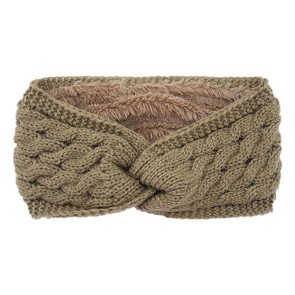 Wool Knitting Headband - Plush Thick Thermal Ear Warmer | Insulated Winter Sports Band