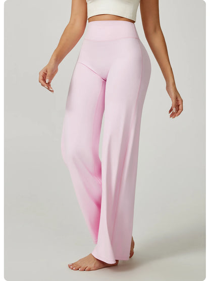 Women High Waist Wide Leg Yoga Pants Loose Flare Leggings Tummy Control Straight Workout Trousers Casual Lounge Pants Fitness