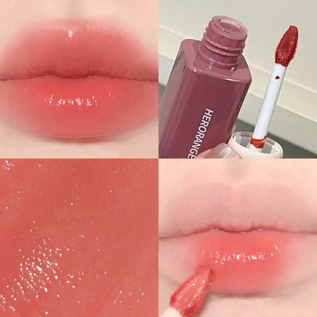 Herorange Glossy Lip Oil Moisturizing Long Lasting Fade Resistant Lip Line Repair Universal for All Skin Tones Daily & Gift Use