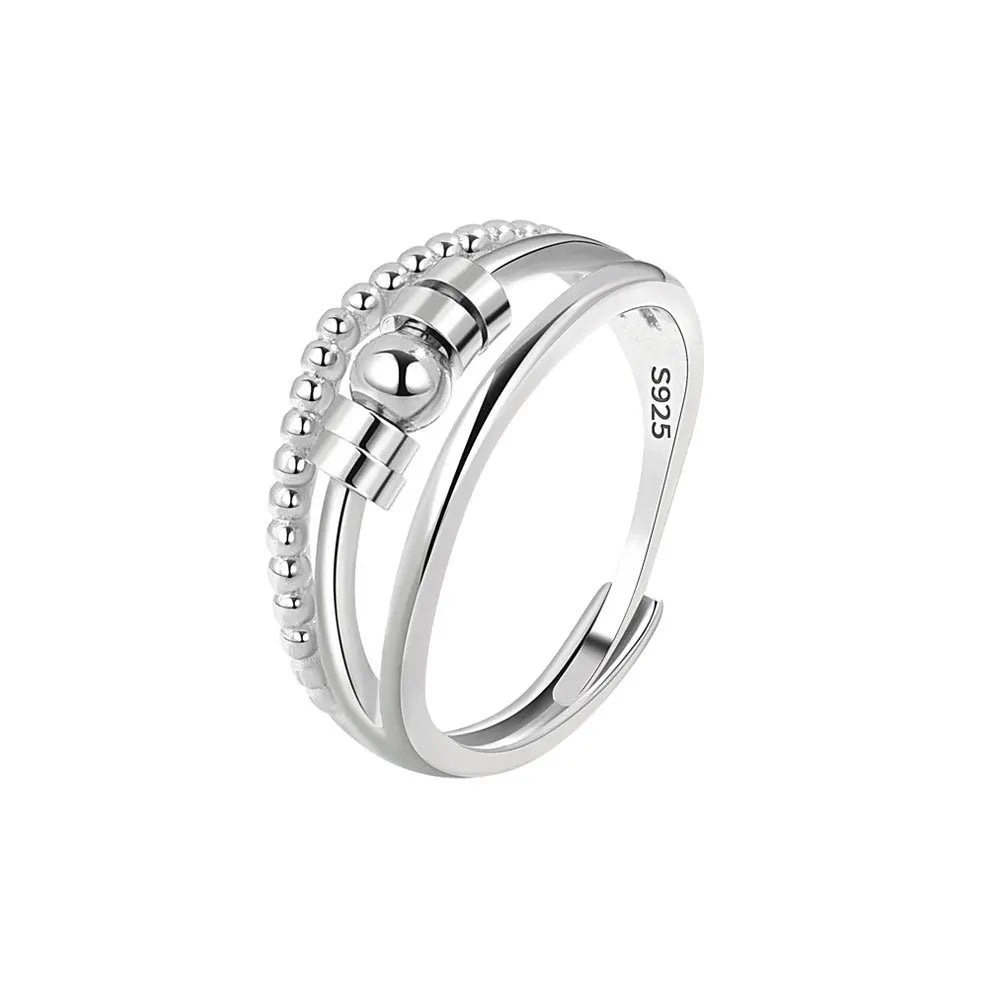Adjustable Fidget Spinner Ring - Anti-Stress Anxiety Jewelry for Women