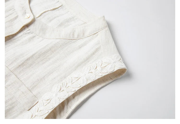 VIMLY Linen Blend Pant Set Two Piece Old Money Style Woman Summer Outfits 2026 Sleeveless Vest Wide Legs Pants Lady Suit A0820