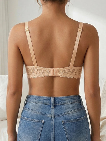 Lace Women's Bra Breast Cover Summer Thin Cup Underwear Adjustable Push Up Bras Underwire Sexy Bralette Lingerie