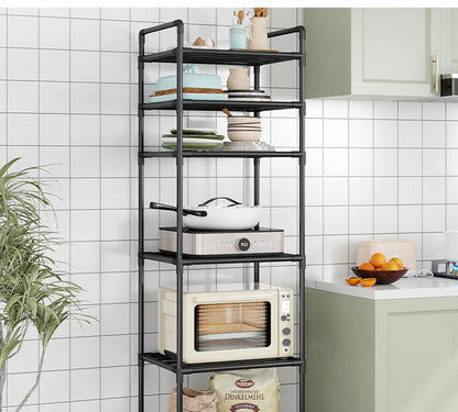 Microwave Oven Rack - Multi-Layer Removable Kitchen Storage Rack with Wheels
