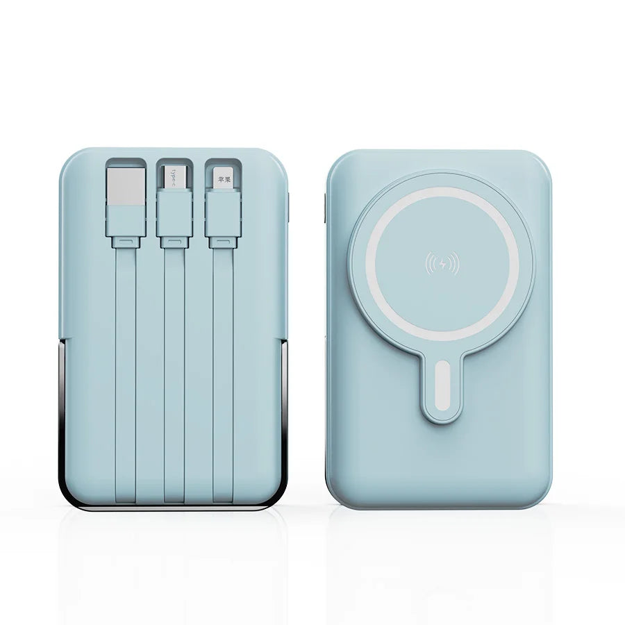 10000mAh Wireless Magnetic Power Bank Portable 22.5W Fast Charging For iPhone 17/16/15/14/13/12 Series Mobile Power with Back Clip and Bracket Desktop Charger