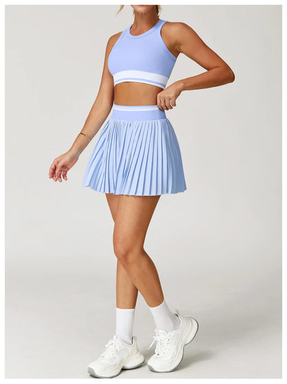 BIANHUI Summer Tennis Sports Set Female Clothing Yoga Sportswear Quick-Dry High-Waist For Women Fitness Women's Two Pieces Set