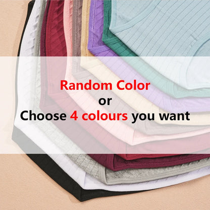 High Waist Panties – Cotton Striped Soft Briefs for Women, Breathable Stretch Lingerie