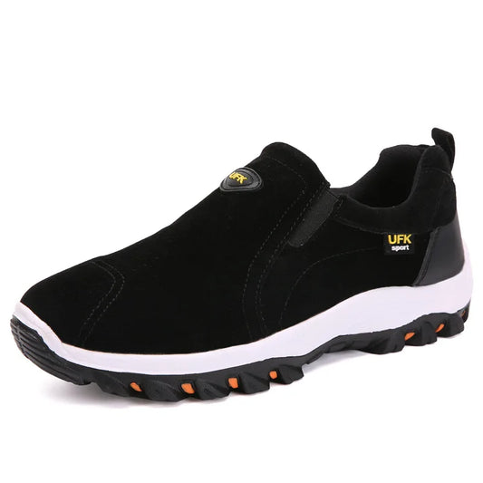 New Casual Shoes Men Sneakers Outdoor Walking Shoes Loafers Autumn Slip On Suede Leather Male Footwear Plus Size 48 49 50 MSH004