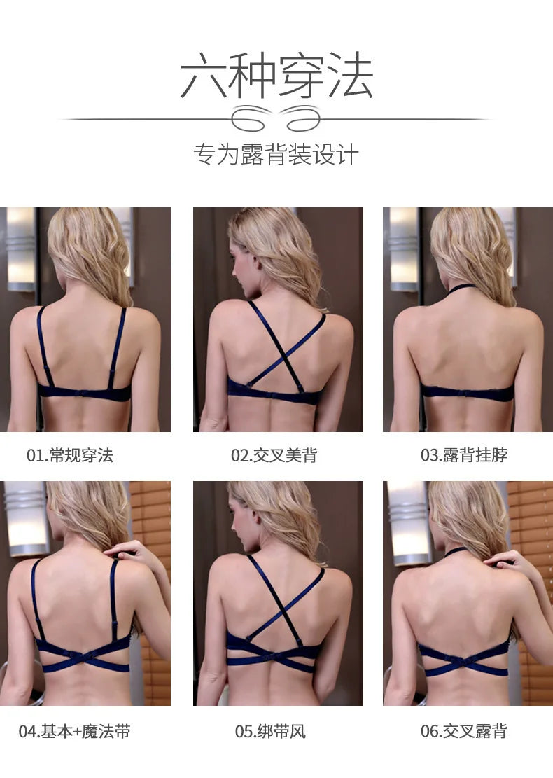 Sexy Invisible Seamless U-Back Bra | Push-Up Adhesive Silicone Cover for Wedding Dress,Backless Dress, Smooth Strapless Bralette